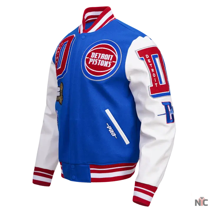 Detroit Pistons Mash Up Varsity Jacket