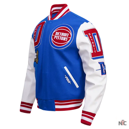 Detroit Pistons Mash Up Varsity Jacket