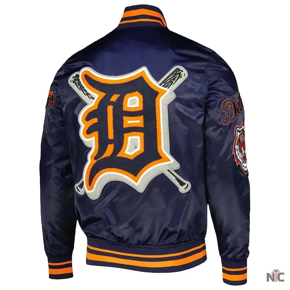 Detroit Tigers Mash Up Satin Jacket