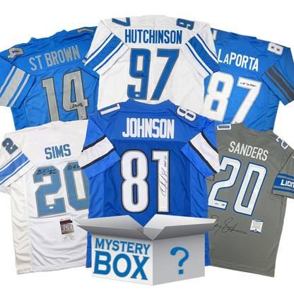Autographed/Signed Detroit Football Jersey Mystery Box with PSA JSA or Beckett COA - Triathlete Store