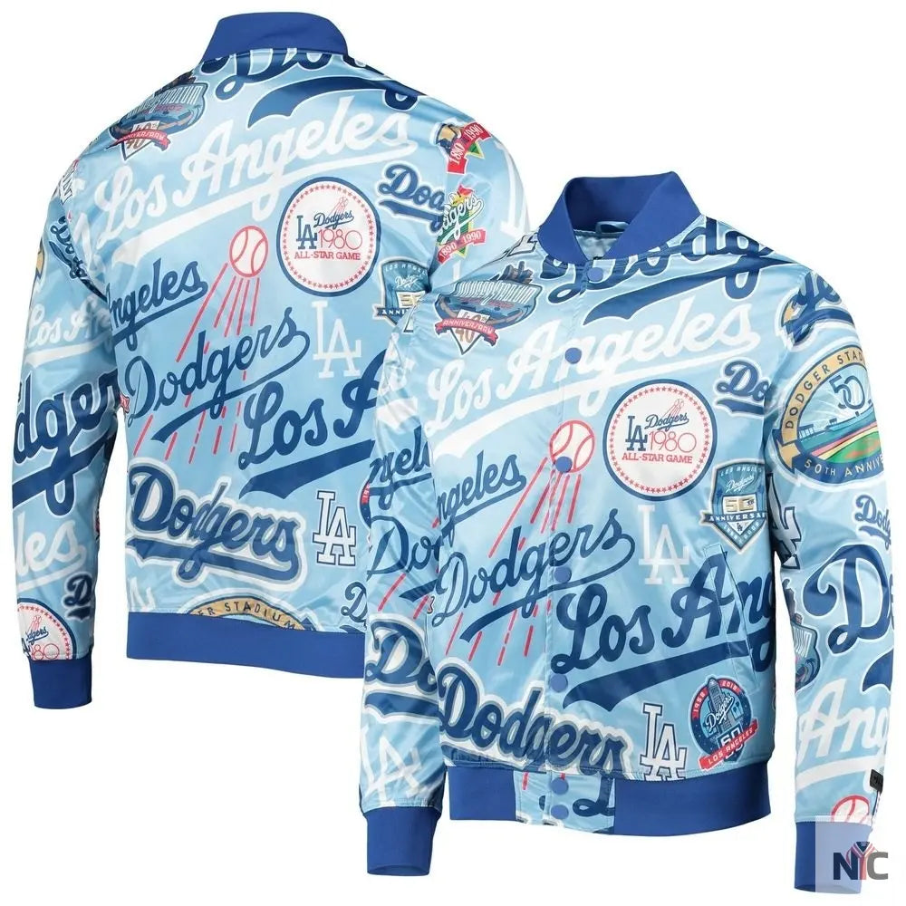 Dodgers Pro Standard Royal Allover Varsity Jacket