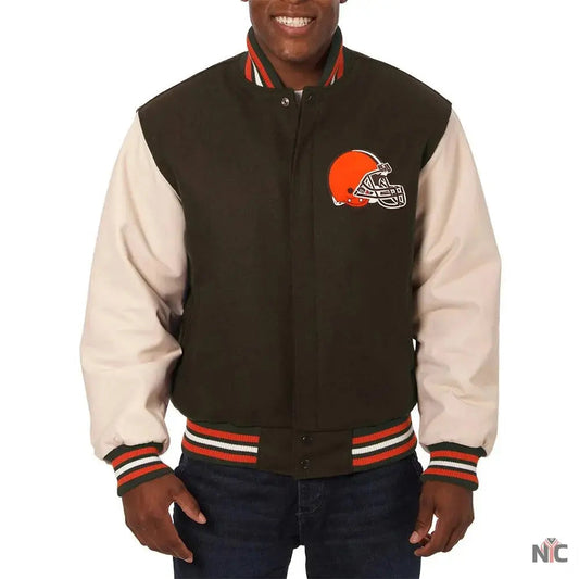 Domestic Cleveland Browns Varsity Jacket