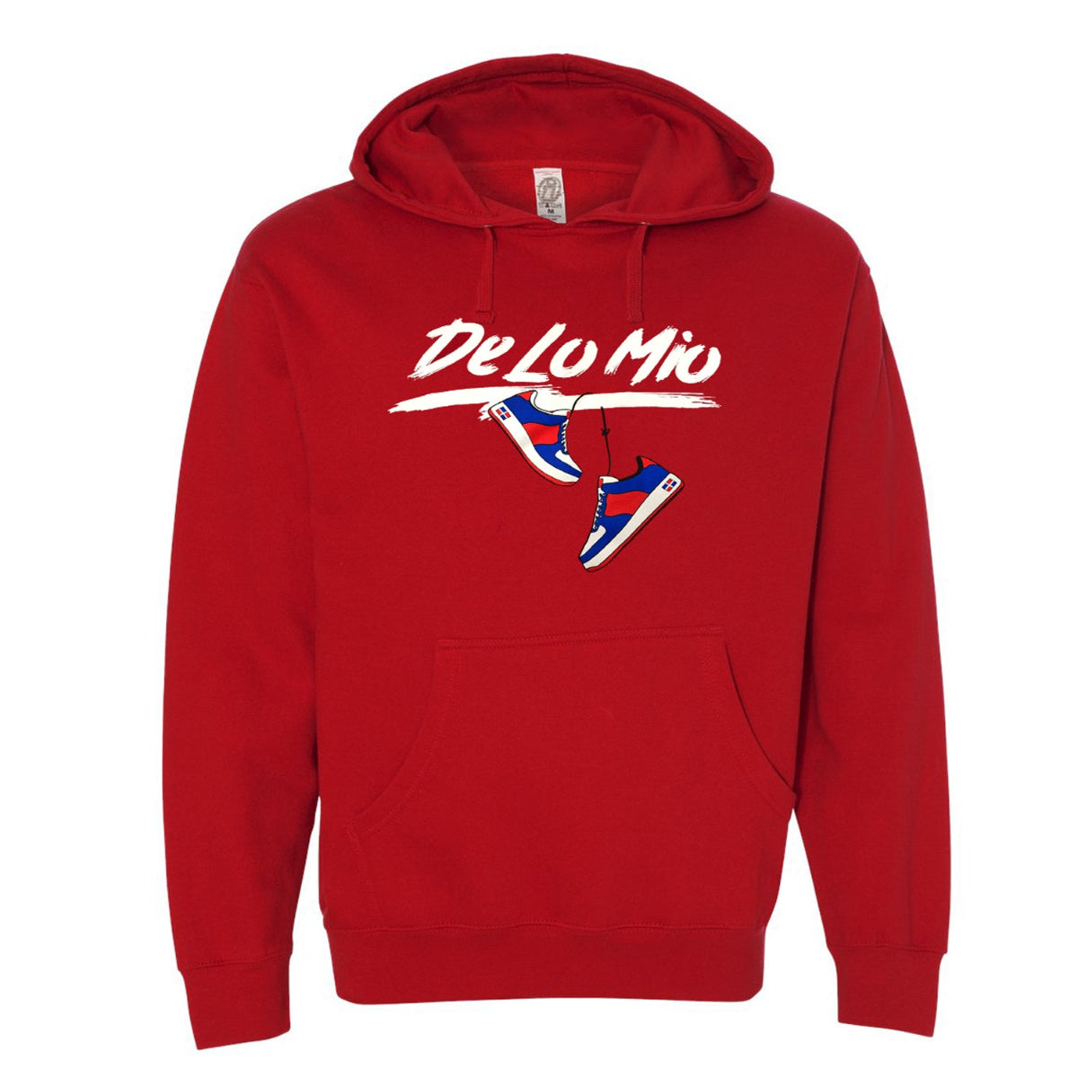 Dominican Phrase "De lo mio" printed Hoodie - Red