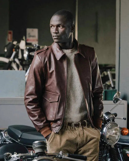 “Don Gentile” A-2 Seal Brown Flight Jacket