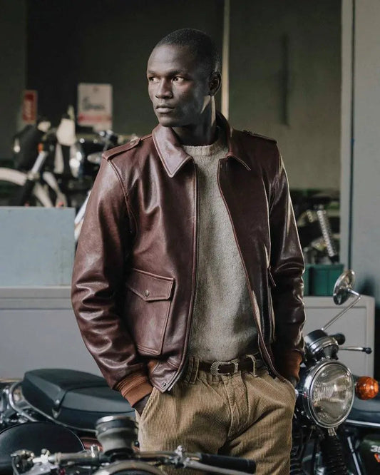 “Don Gentile” A-2 Seal Brown Flight Jacket
