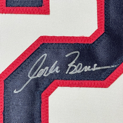 Framed Autographed/Signed Corbin Bernsen Roger Dorn 35x39 Major League Cleveland Baseball Jersey JSA COA