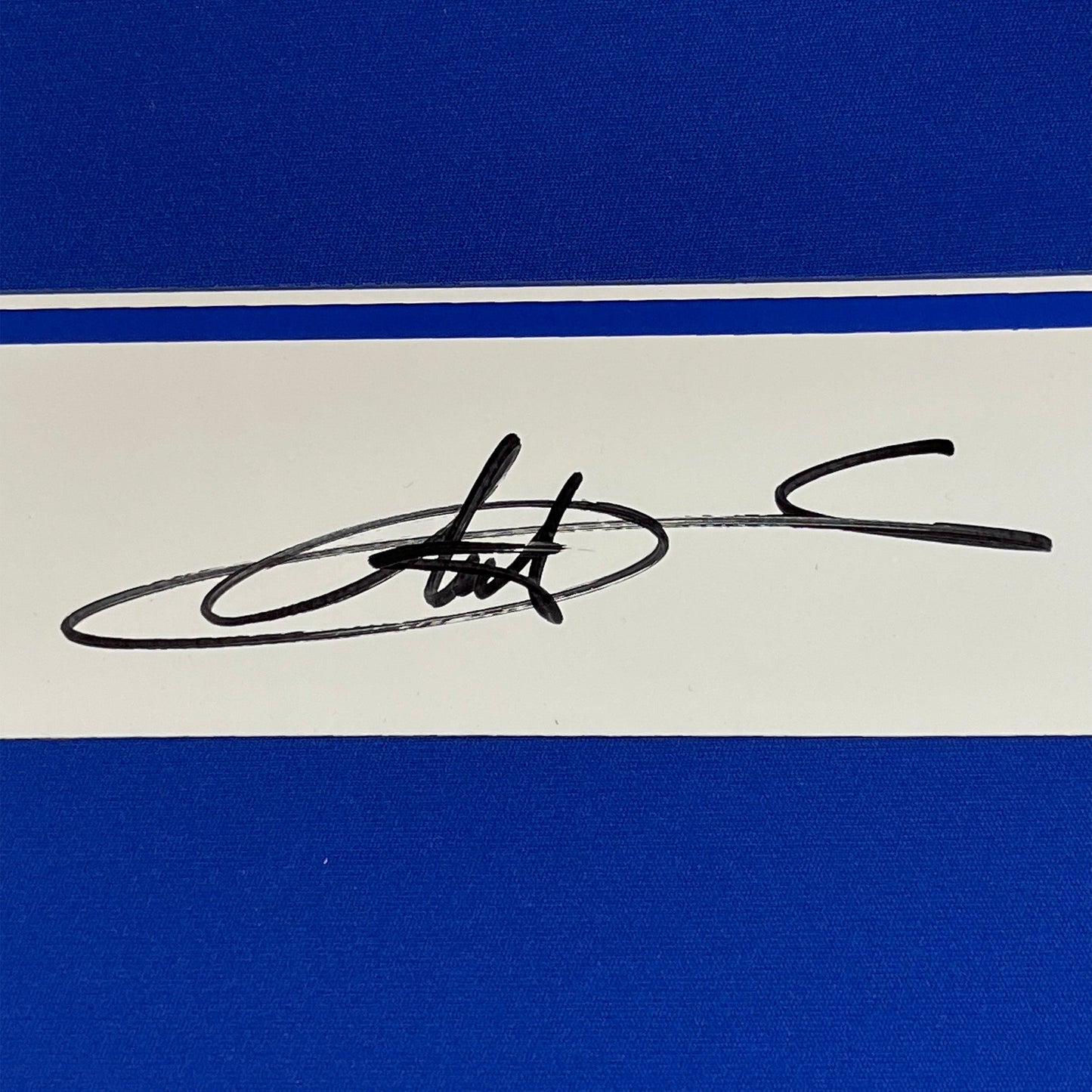 Framed Autographed/Signed Didier Drogba 35x39 Chelsea FC Blue Soccer Futbol Jersey Beckett BAS COA