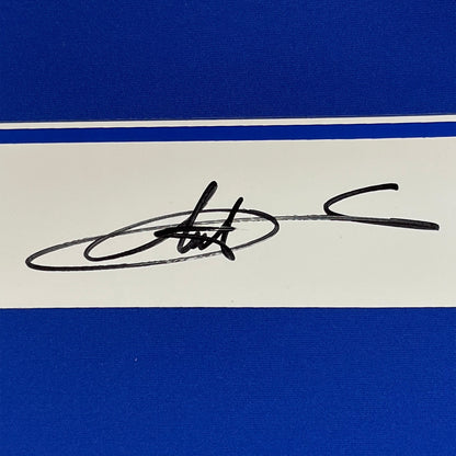 Framed Autographed/Signed Didier Drogba 35x39 Chelsea FC Blue Soccer Futbol Jersey Beckett BAS COA