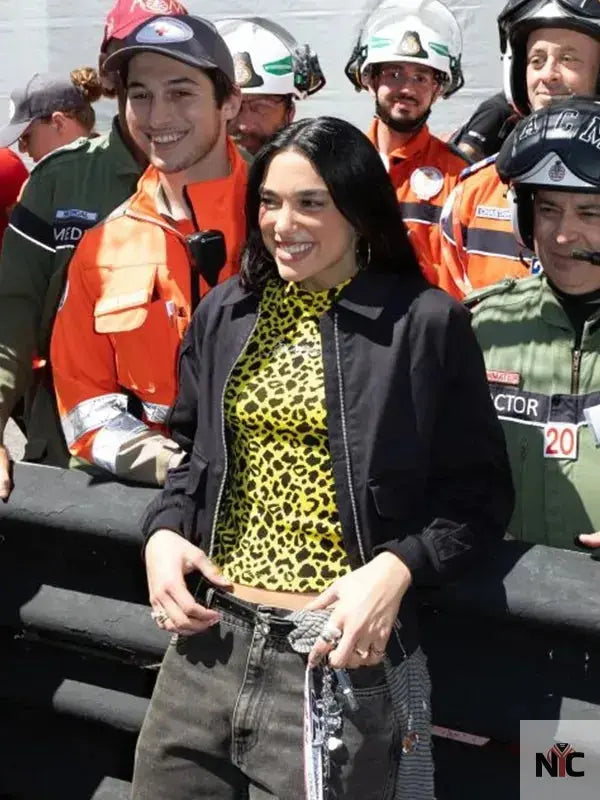 Dua Lipa Monaco Grand Prix Bomber Jacket