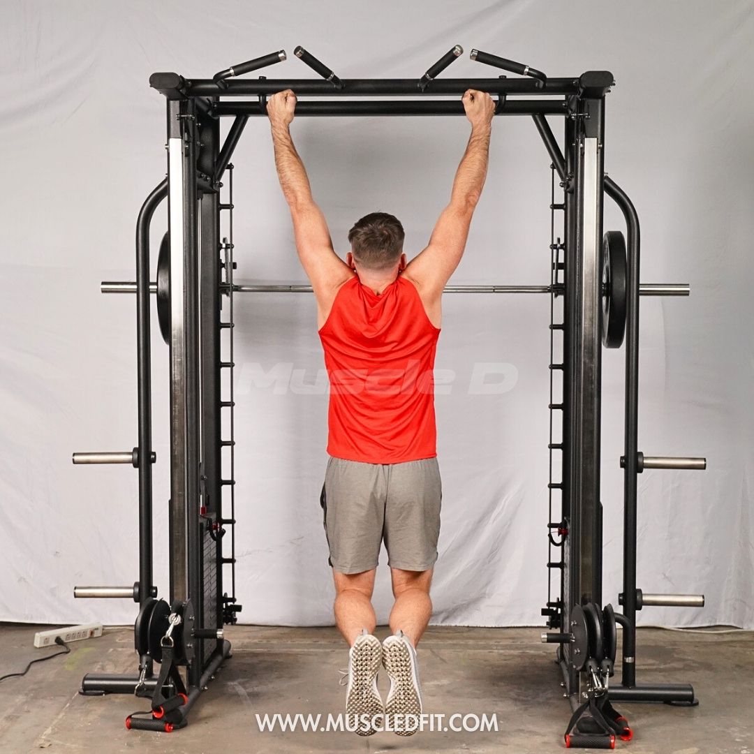 Muscle D Fitness Dual Adjustable Pulley Smith Combo – Full Body Trainer