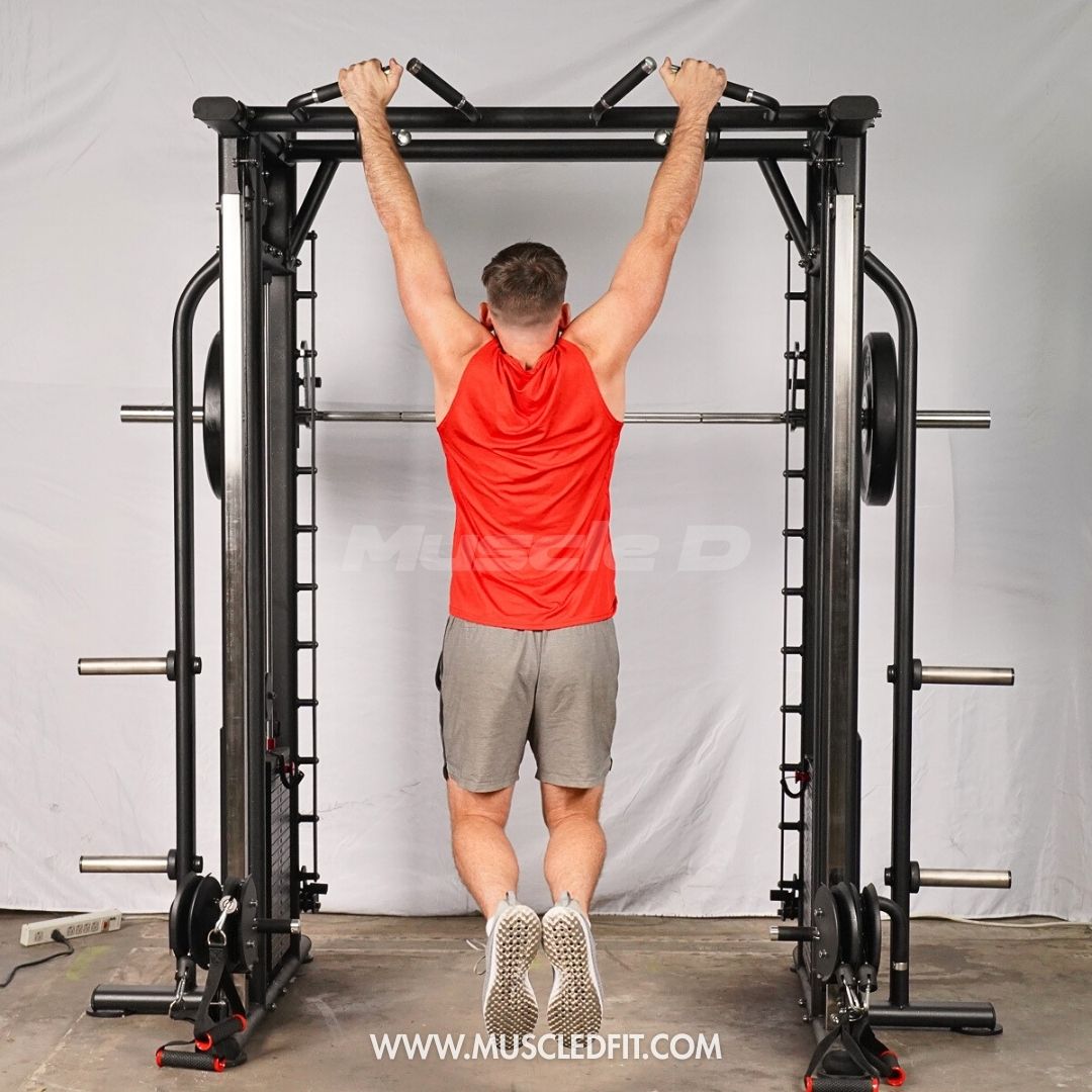 Muscle D Fitness Dual Adjustable Pulley Smith Combo – Full Body Trainer