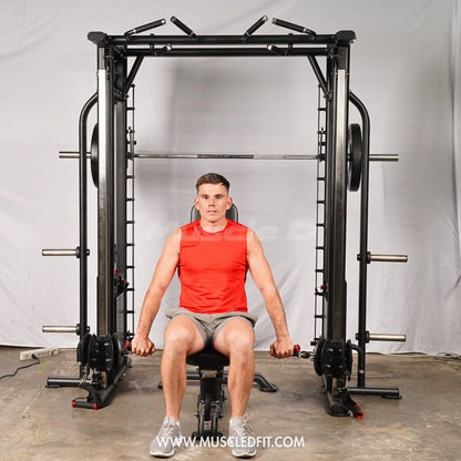 Muscle D Fitness Dual Adjustable Pulley Smith Combo – Full Body Trainer