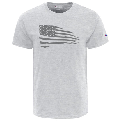 Distressed Flag Champion Adult Heritage Jersey Tee