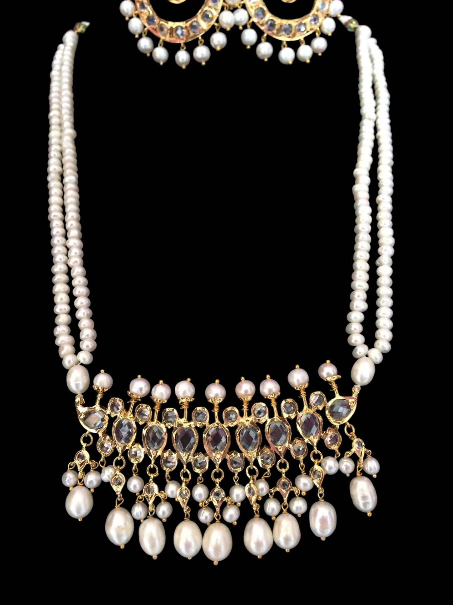 Hyderabadi / Nizami tirmani in fresh water pearls ( SHIPS IN 1 WEEK )