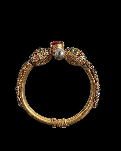 BG801 SALWA zircon bangles - ruby emerlad openable ( READY TO SHIP )