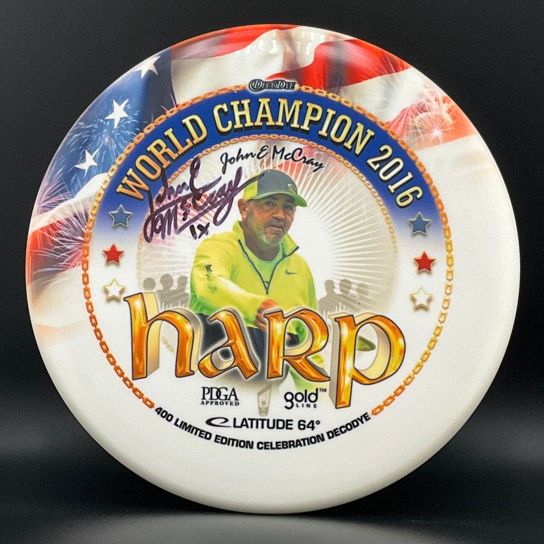 Gold DecoDye Harp *Signed* - John E McCray 2016 World Champion LE