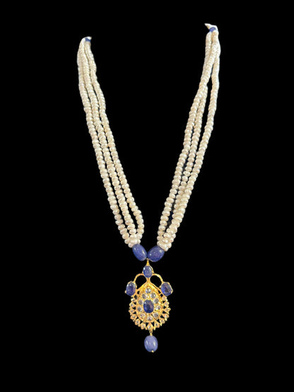 PS528 Jugni in fresh water pearls and sapphires ( SHIPS IN 2 WEEKS )