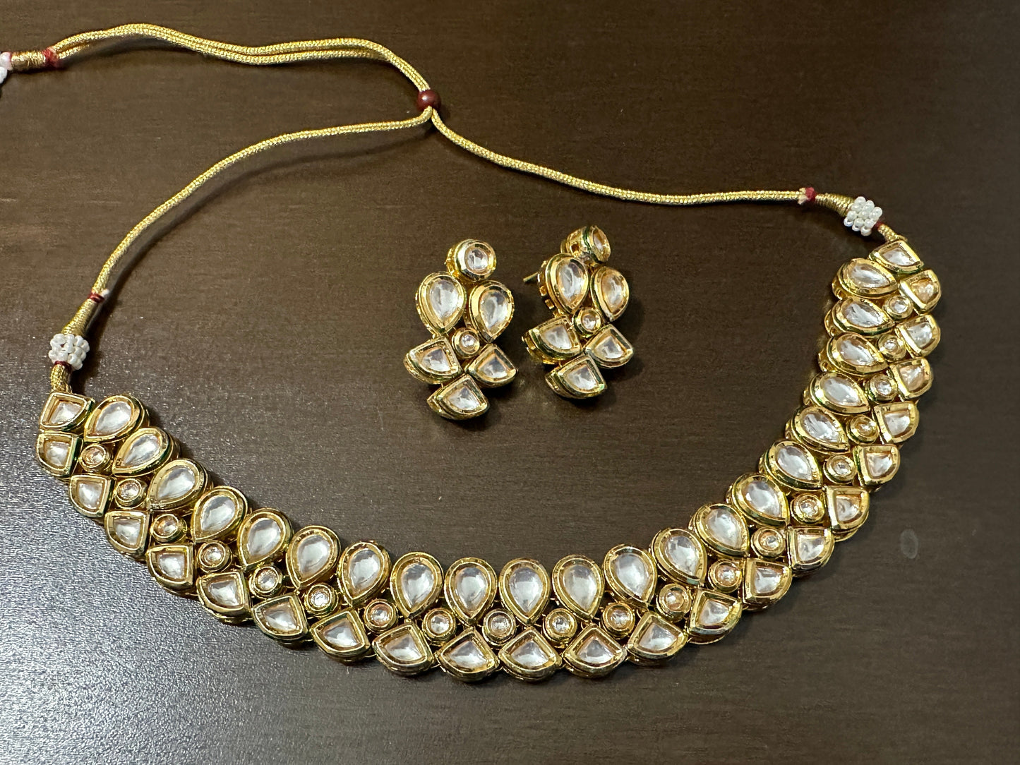 C515 High quality kundan choker with earrings ( READY TO SHIP )