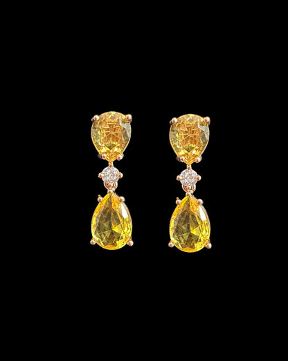 DER789 Cz tear drop earrings ( READY TO SHIP )