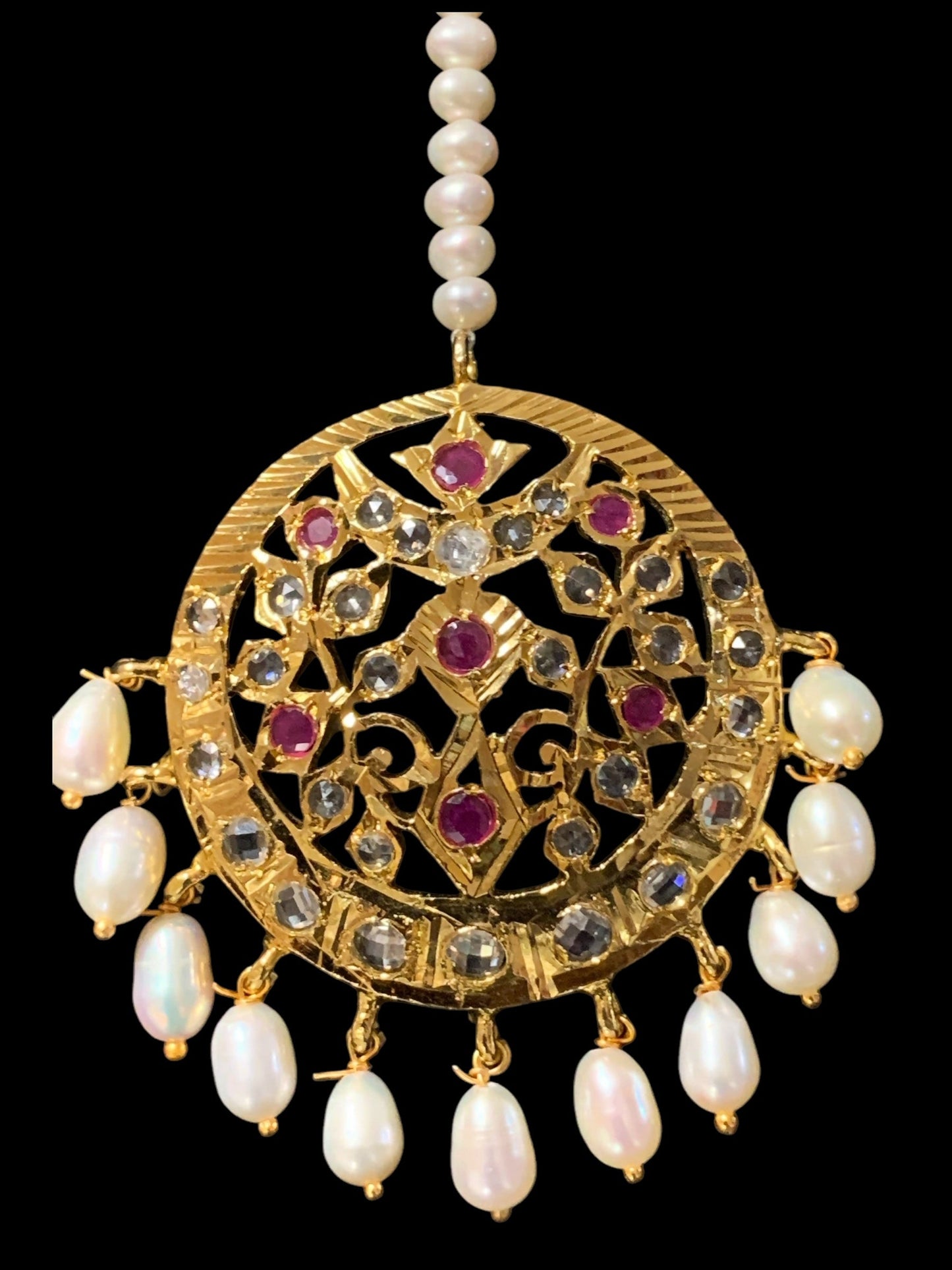 DJTK349 Avni tika in rubies ( READY TO SHIP )
