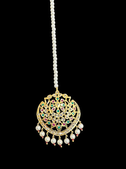 DJTK135 Shana tika / tikka In ruby emerald ( READY TO SHIP )