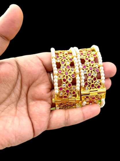 B170 Aleezay ruby bangles ( READY TO SHIP  )