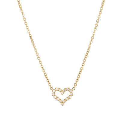 Diamond Heart Necklace - Love