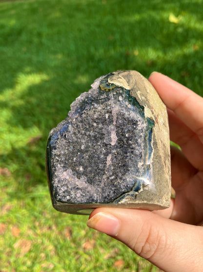 Black Amethyst Cut Base