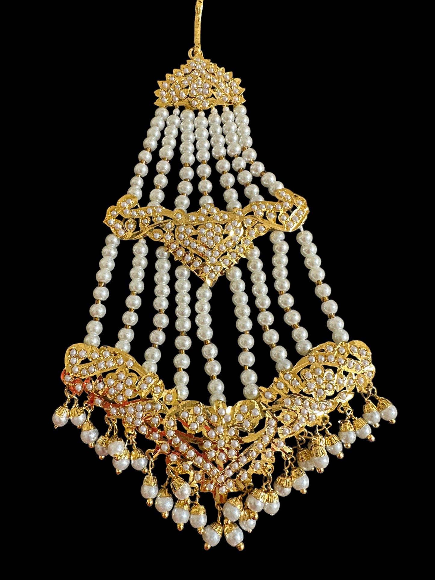 DJHR101 ASMITA jhoomar in pearls    ( SHIPS IN 4 WEEKS )