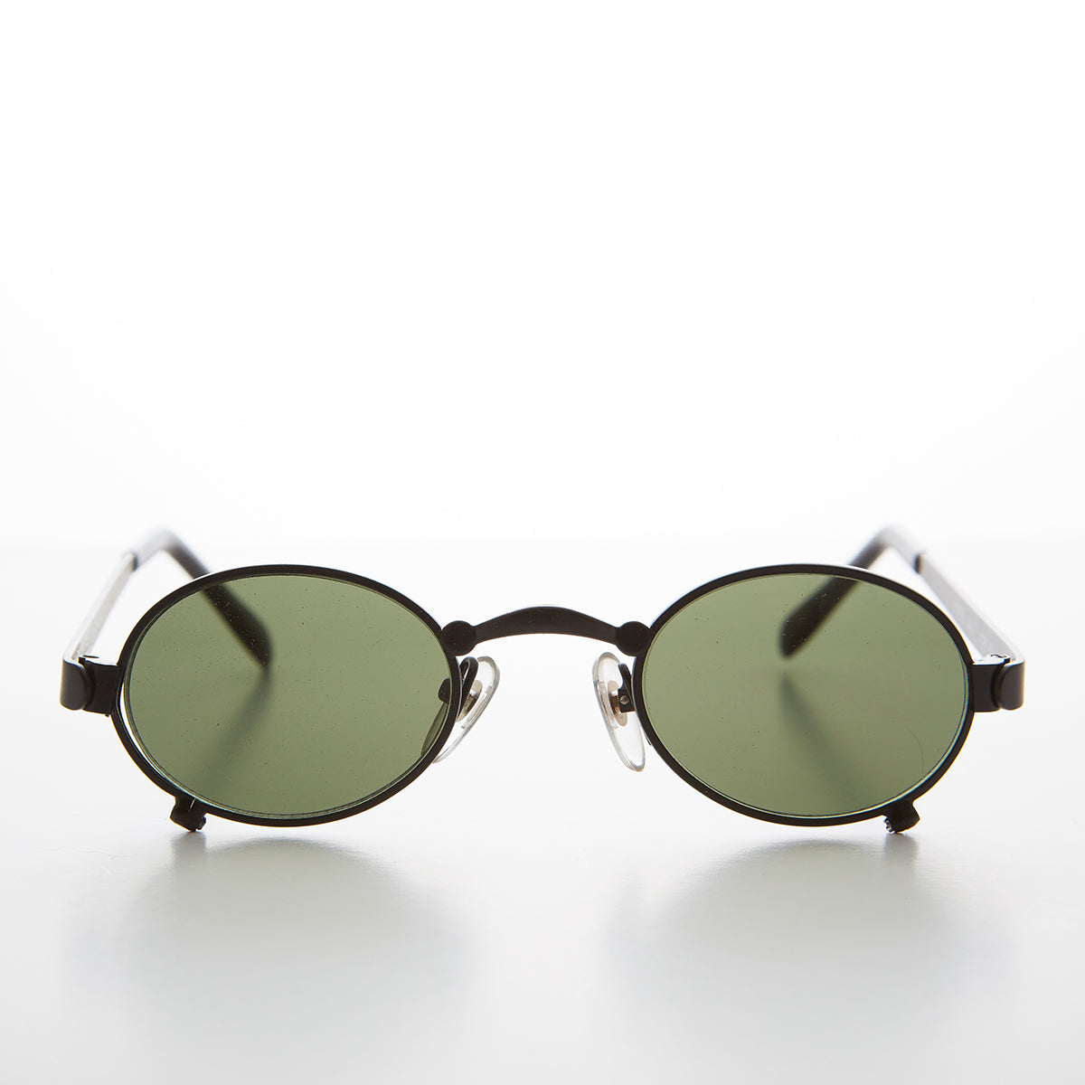 Small 90s Oval Steampunk Spectacle Vintage Sunglass - Edison