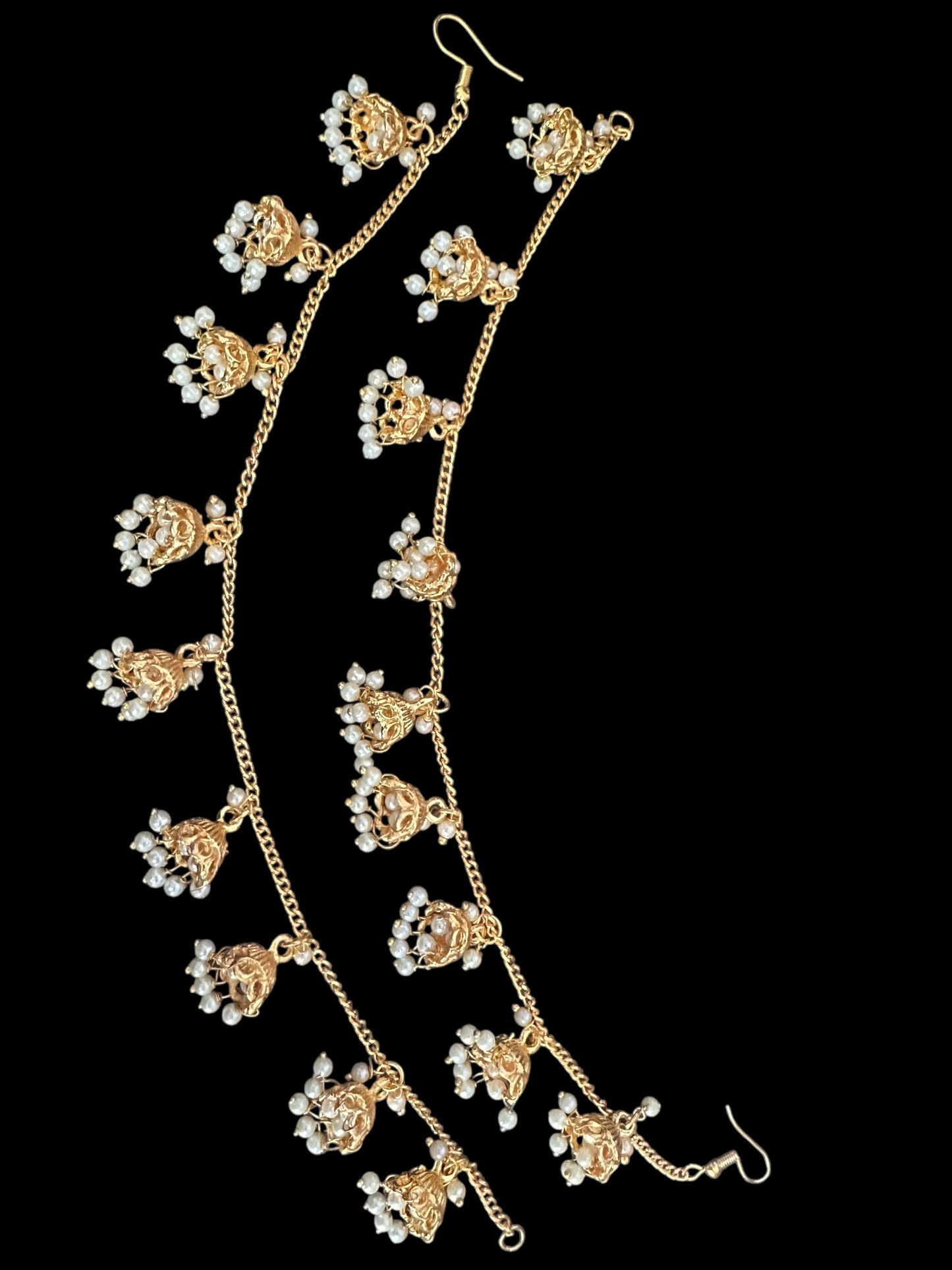 Single line pearl / jhumka ear supports ( READY TO SHIP )