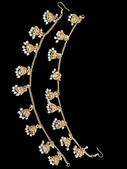 Single line pearl / jhumka ear supports ( READY TO SHIP )