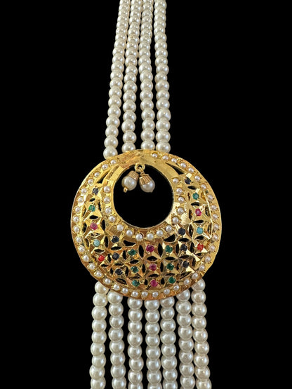 BR480 MUNIRA bridal set in Navratan ( READY TO SHIP )