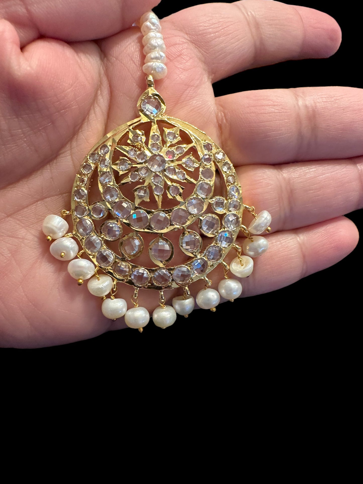 DJTK211 Isra tika in fresh water pearls ( READY TO SHIP )