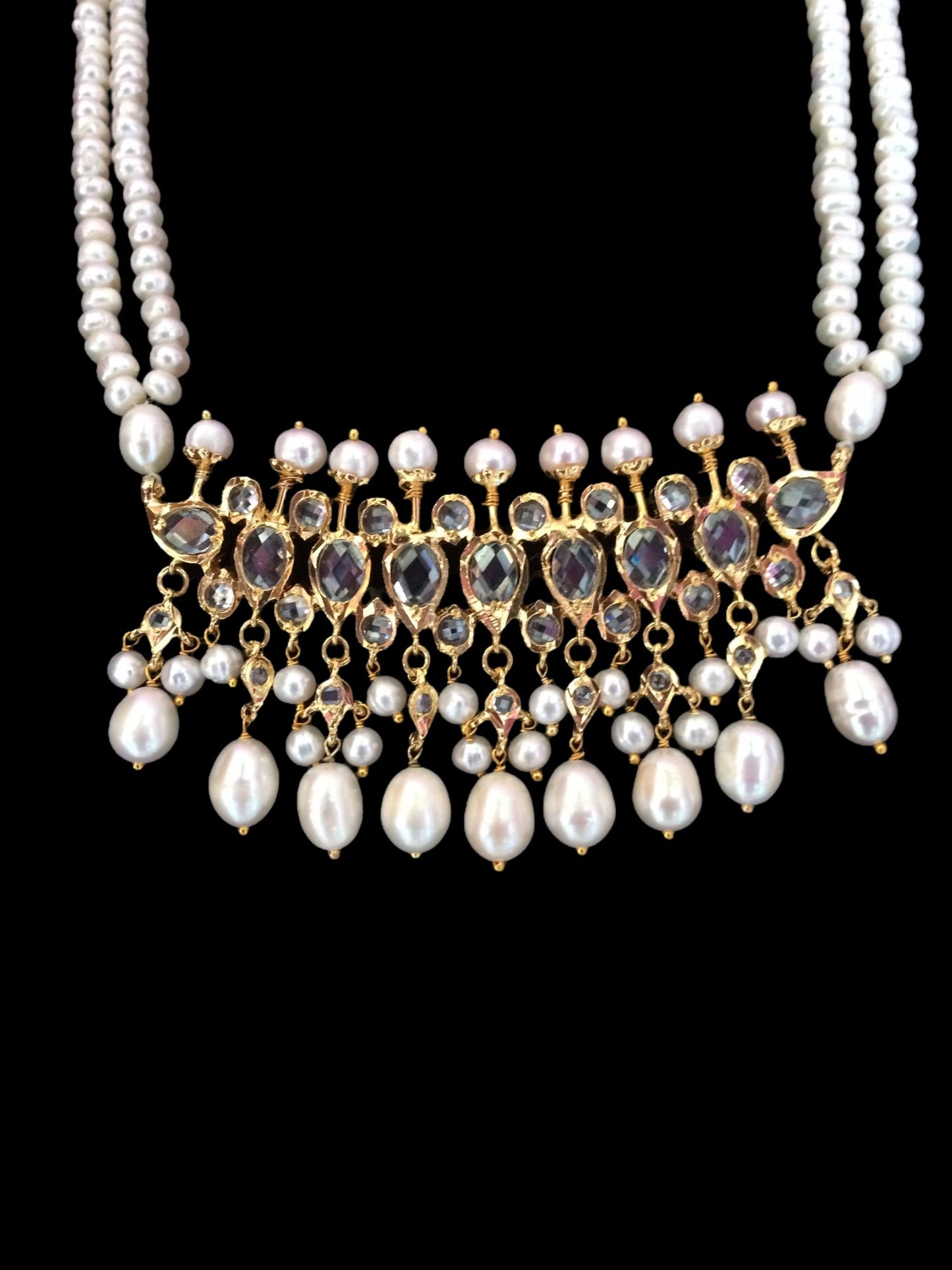 Hyderabadi / Nizami tirmani in fresh water pearls ( SHIPS IN 1 WEEK )