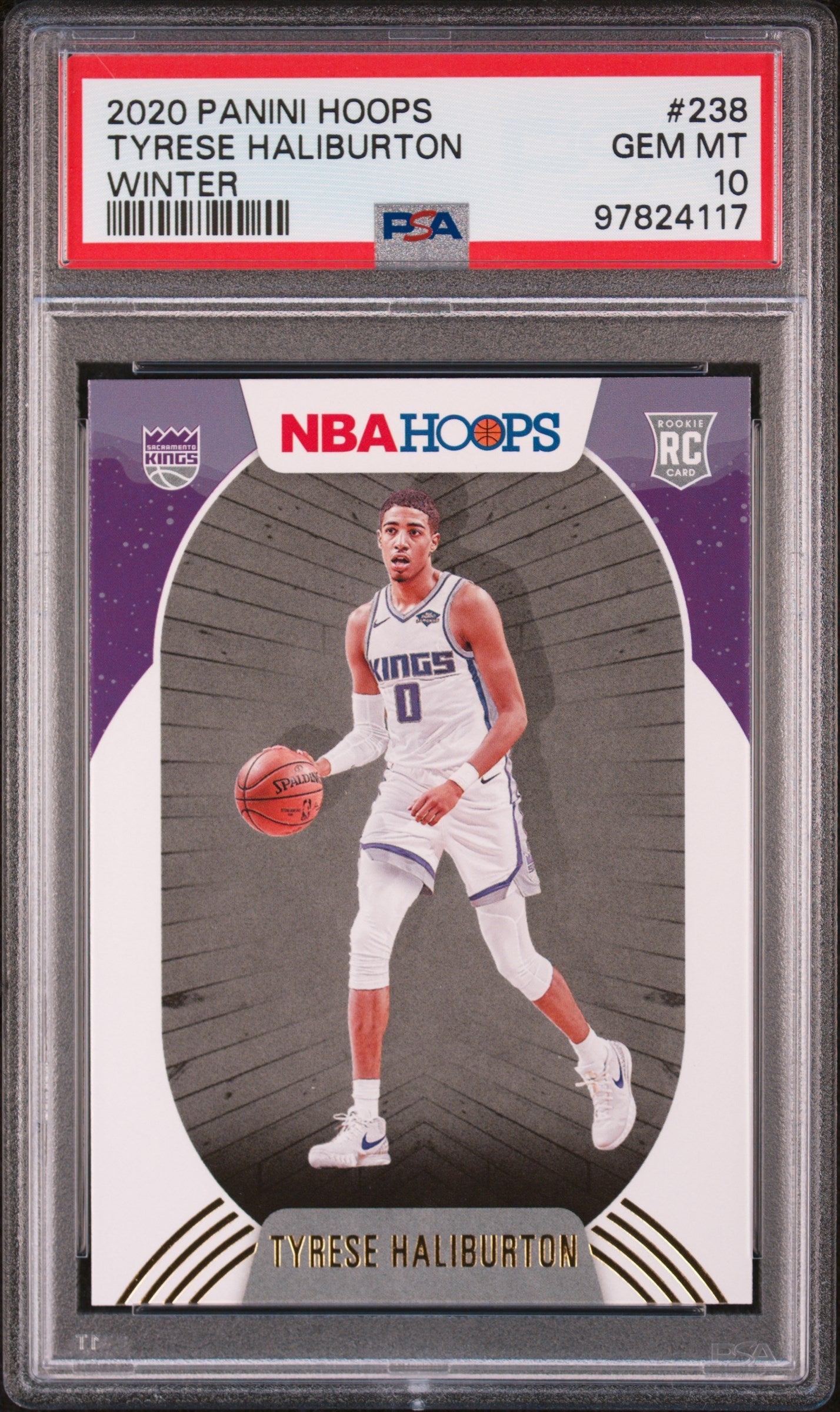 Graded 2020-21 Panini Hoops Tyrese Haliburton #238 Winter Rookie RC Basketball Card PSA 10 Gem Mint