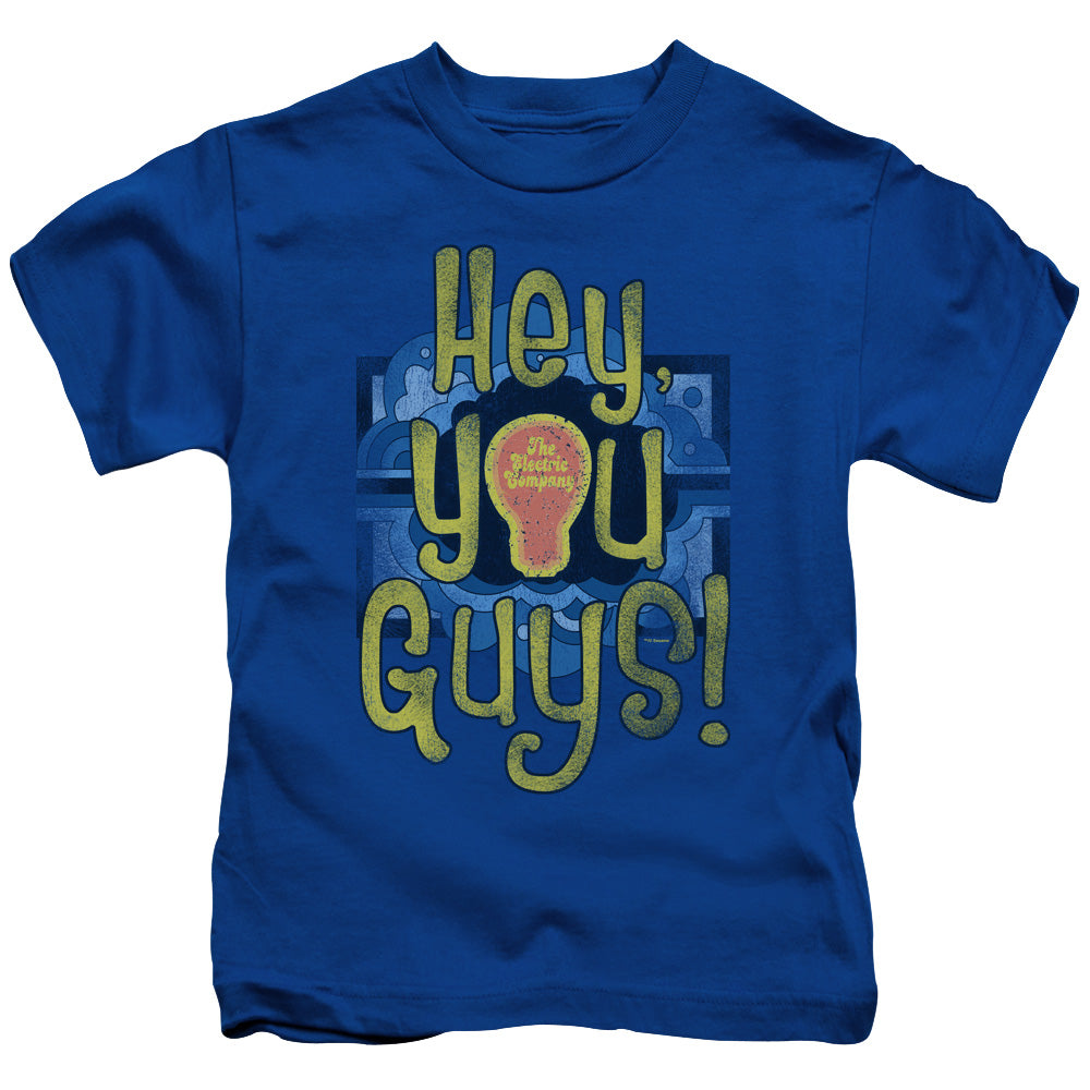 Electric Company Hey You Guys Juvenile Kids Youth T Shirt Royal Blue (4) Officially Licensed