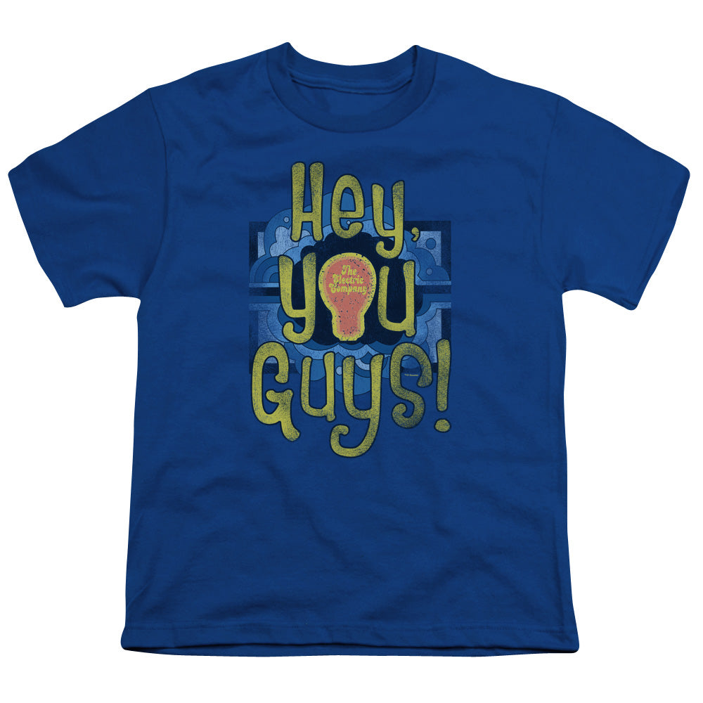 Electric Company Hey You Guys Kids Youth T Shirt Royal Blue Officially Licensed