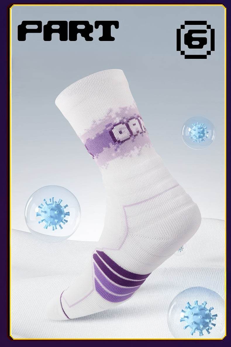Elite Basketball Socks - High-Cut Terry Cushion Performance Crew Socks