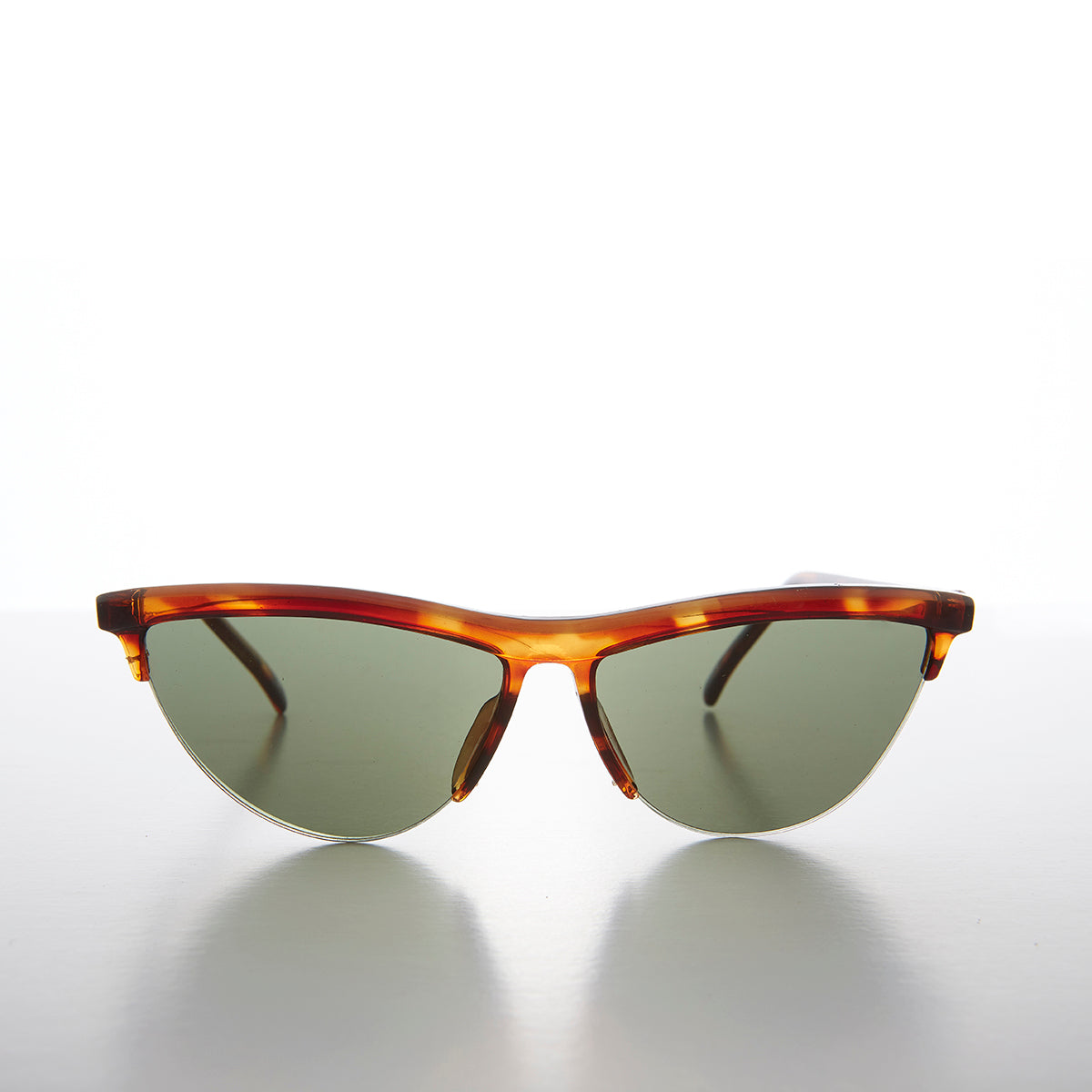 Semi Rimless Edgy Rare 90s Cat Eye Sunglass - Ellen