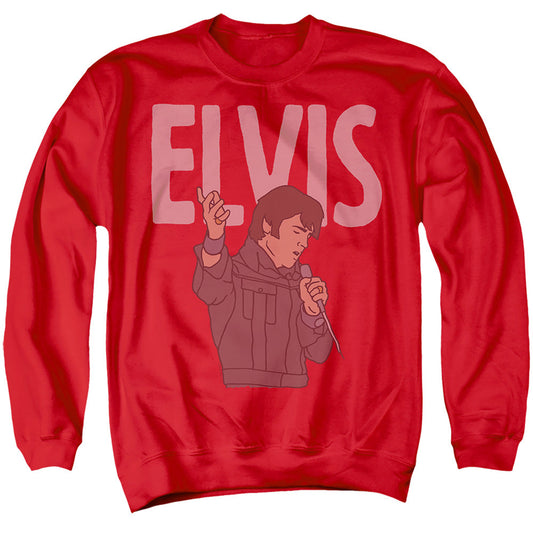 Elvis Elvis '68 Special Mens Crewneck Sweatshirt Red