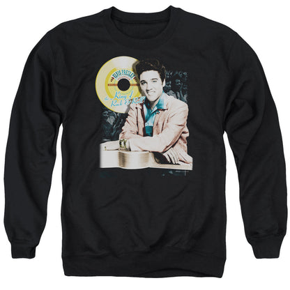 Elvis Presley Gold Record Mens Crewneck Sweatshirt Black
