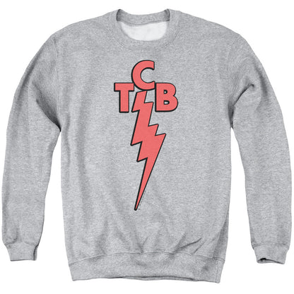 Elvis Presley Tcb Mens Crewneck Sweatshirt Athletic Heather