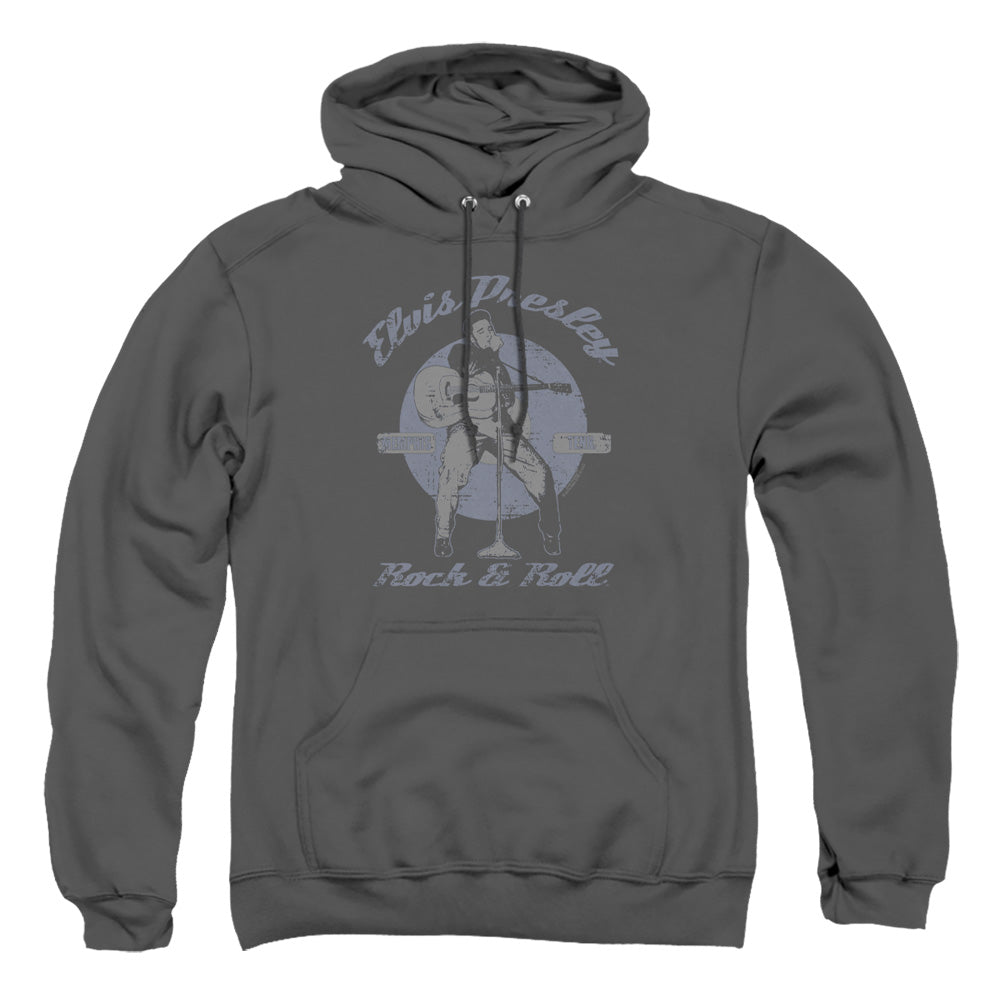 Elvis Presley Rock & Roll Mens Hoodie Charcoal