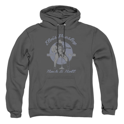 Elvis Presley Rock & Roll Mens Hoodie Charcoal