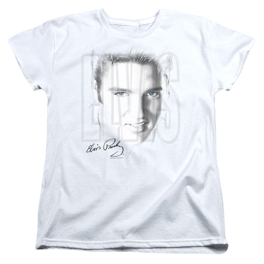 Elvis Presley Blue Eyes Womens T Shirt White Officially Licensed
