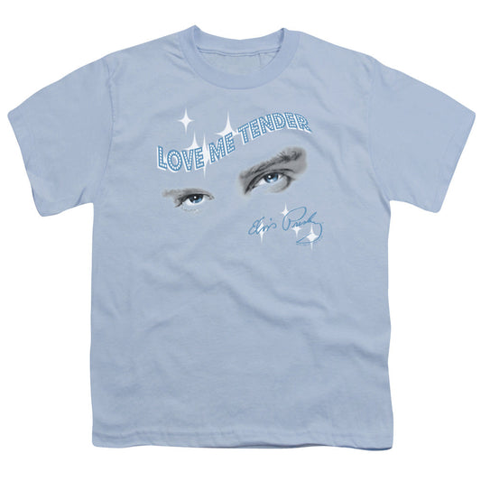 Elvis Presley Tender Eyes Kids Youth T Shirt Light Blue Officially Licensed