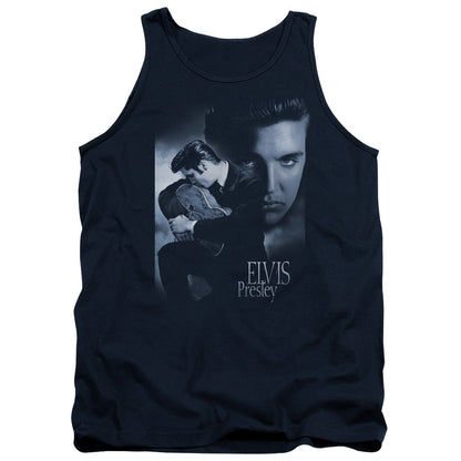 Elvis Presley Reverent Mens Tank Top Shirt Navy Officially Licensed