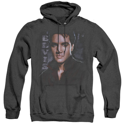 Elvis Presley Tough Heather Mens Hoodie Black Officially Licensed