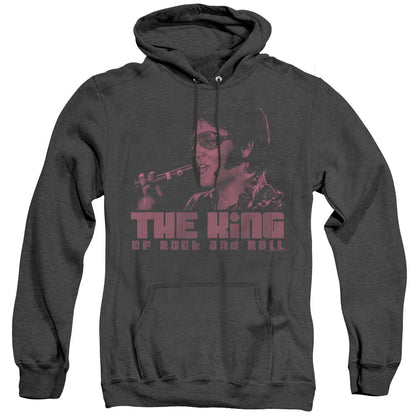 Elvis Presley The King Heather Mens Hoodie Black Officially Licensed